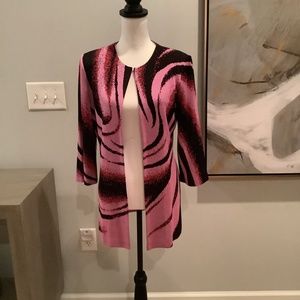 Ming Wang Pink and Black Blazer